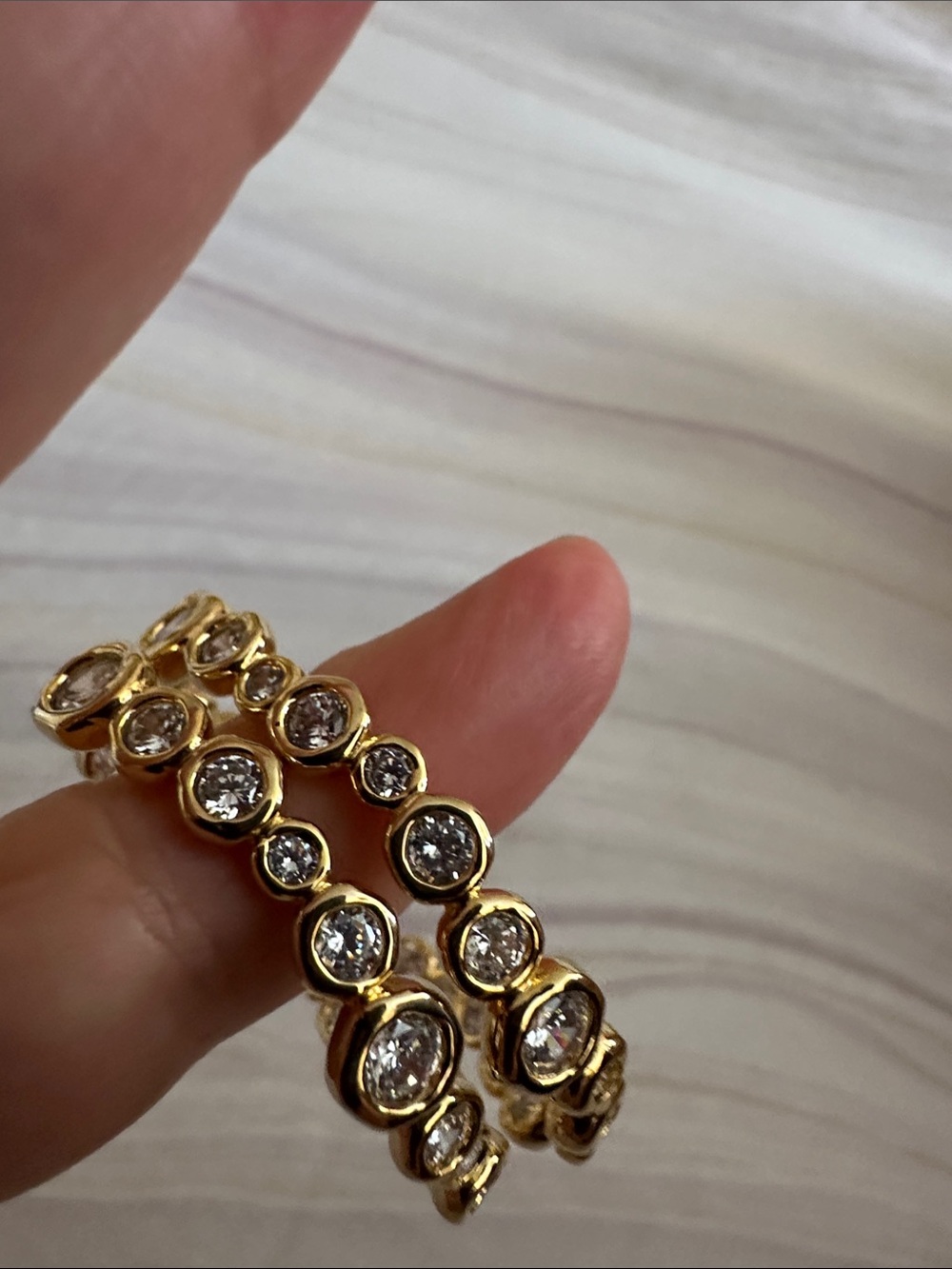 Alexis Bittar Gold Beaded Hoop Earrings - Picture 3 of 13